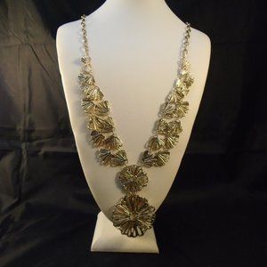 LYDELL NYC FILIGREE ROUND Y PENDANT POLISHED GOLD